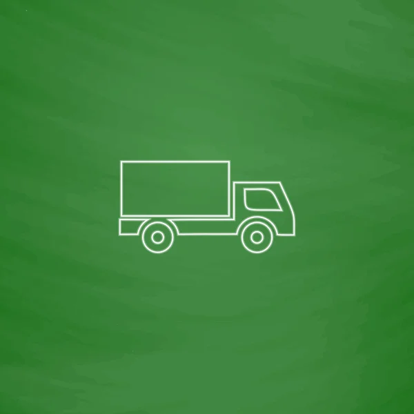 Cargo camion ordinateur symbole — Image vectorielle