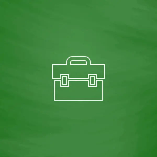 Briefcase computer symbol — Stock Vector