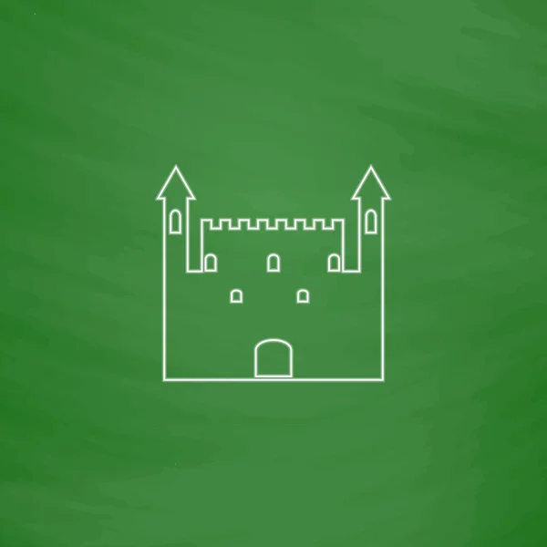Château ordinateur symbole — Image vectorielle