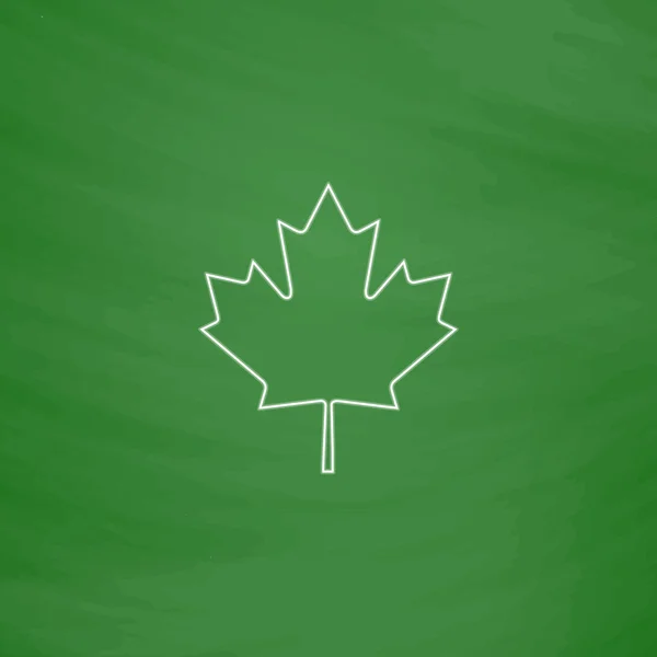 Hoja canadiense símbolo de ordenador — Vector de stock