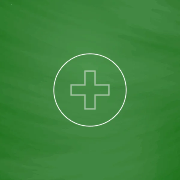 Medical cross computer symbol — Stock Vector