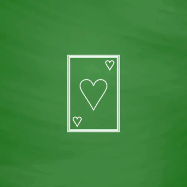 Hearts card computer symbol — Stock Vector