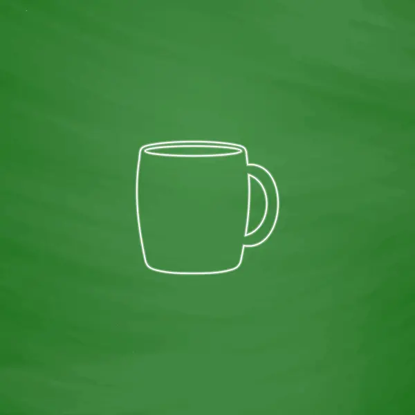 Tea cup computer symbol — Stock Vector