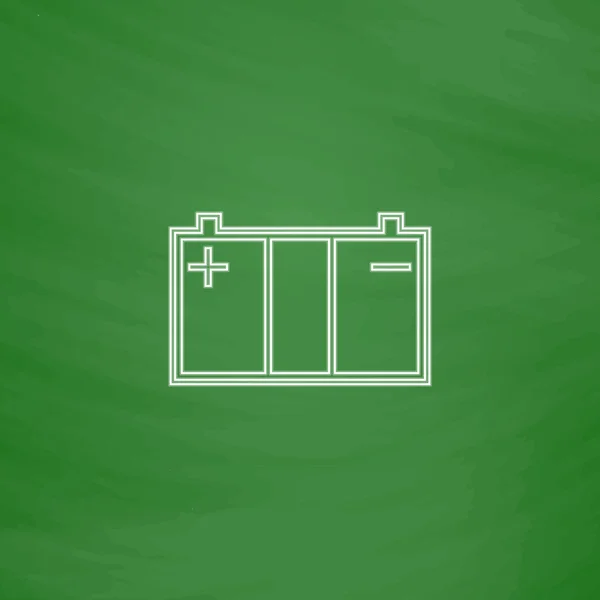 Car battery computer symbol — Stock Vector