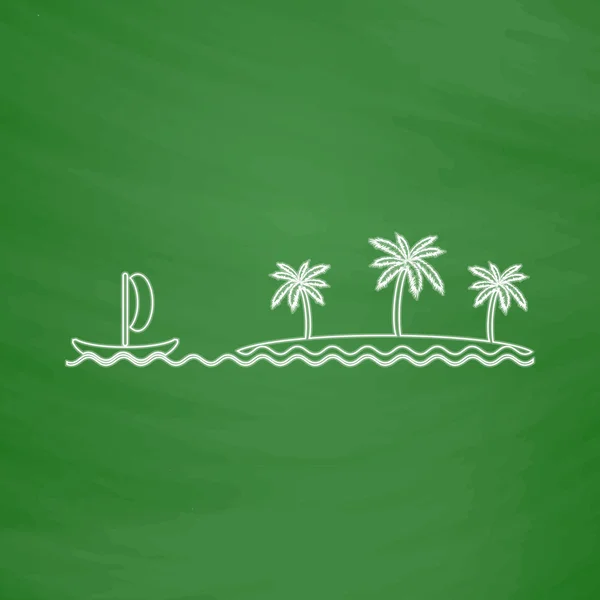 Island computer symbol — Stock Vector