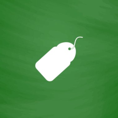 Etiketi düz simgesi