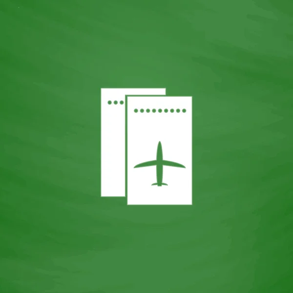 航空公司机票平图标 — 图库矢量图片