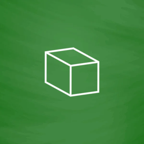 Кубическая плоская икона — стоковый вектор