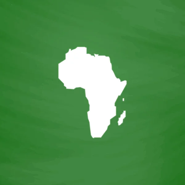 Peta Afrika - Ikon vektor diisolasi - Stok Vektor