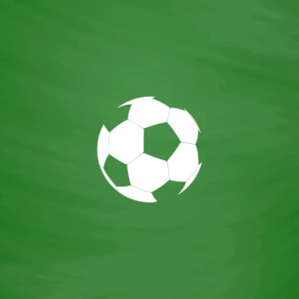 Ballon de football - icône plat de football — Image vectorielle