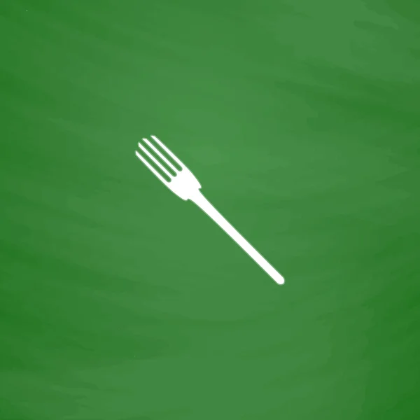 Tenedor icono plano — Vector de stock