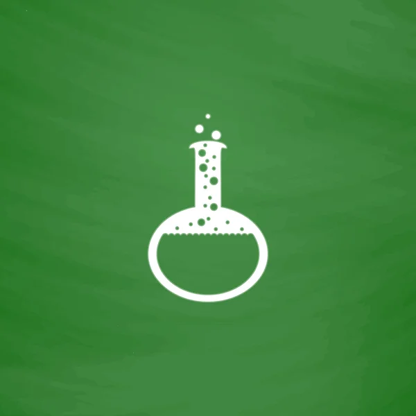 Icono de química. Símbolo de bombilla con gotas — Archivo Imágenes Vectoriales