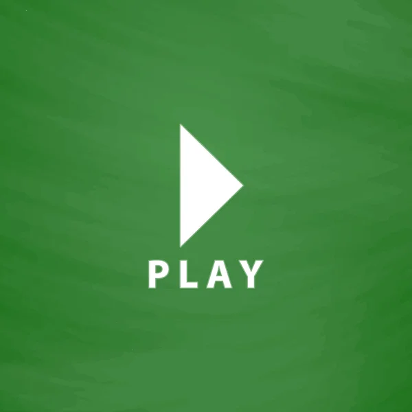 Spela knappen platt ikon — Stock vektor