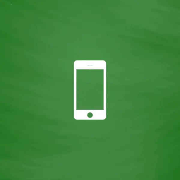 Touch telefoon platte-pictogram — Stockvector