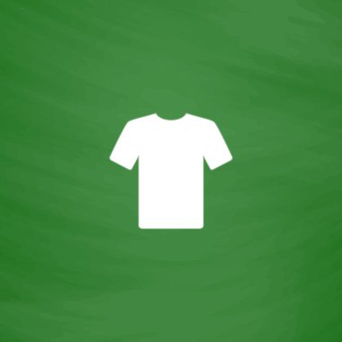 Tshirt simgesi, vektör çizim. Düz tasarım