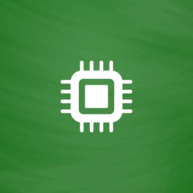 CPU düz simgesi