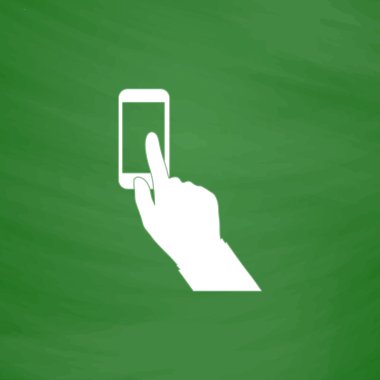 Akıllı telefon, vektör tıklayarak parmak