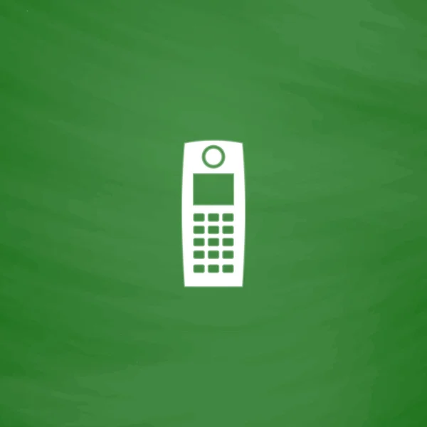 Icono de teléfono móvil retro — Vector de stock