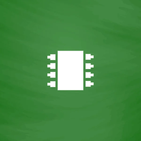 Mikrochip-Symbol. Vektorillustration. — Stockvektor