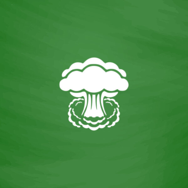 Mushroom cloud, nuclear explosion, silhouette