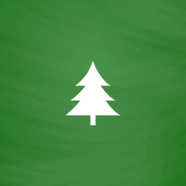 Épinette, icône de l'arbre de Noël — Image vectorielle