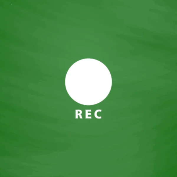Plochý ikona tlačítka REC — Stockový vektor