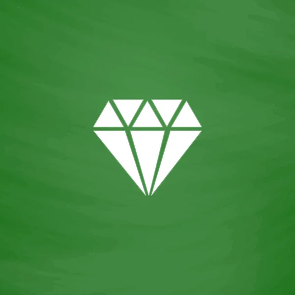 Ícone de vetor diamante — Vetor de Stock