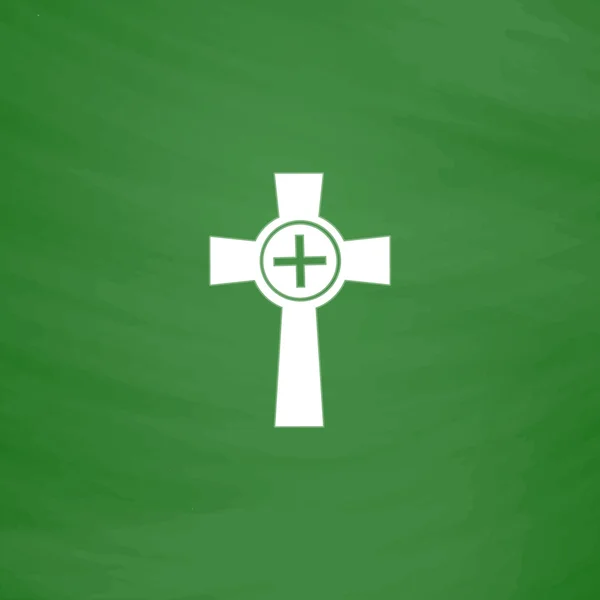 Tumbstone - icono de lápida cruzada — Vector de stock