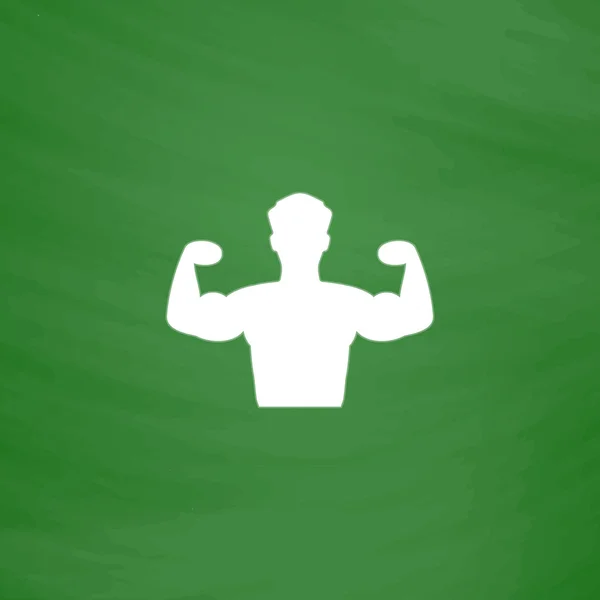 Bodybuilder Fitness-Modell-Ikone — Stockvektor