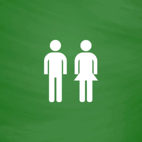 Icône homme et femme — Image vectorielle