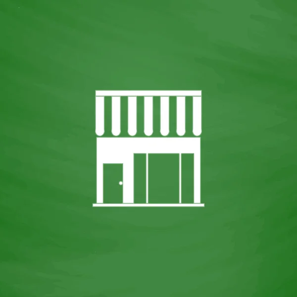 Shop lapos ikon — Stock Vector