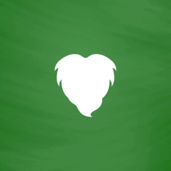 Beard flat icon — Stock Vector