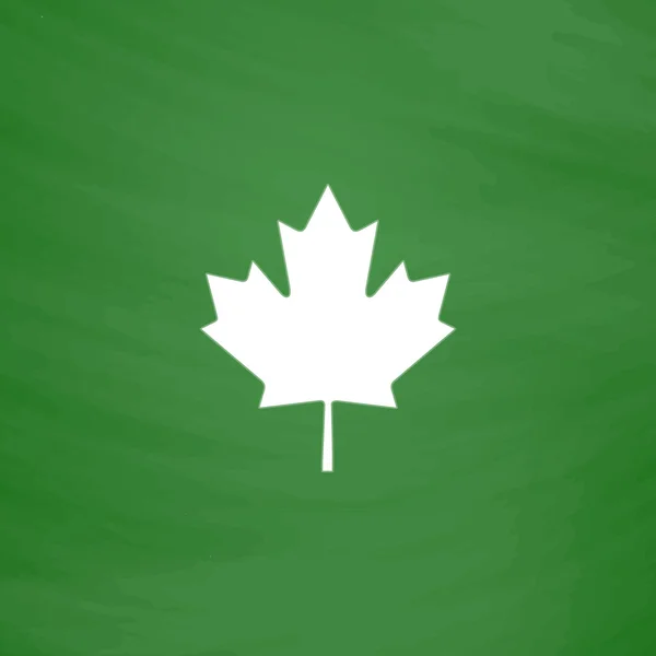 Maple leaf flat ikonen — Stock vektor