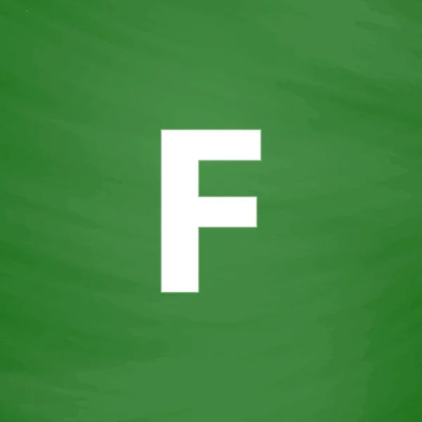 Lettre F icône plate vectorielle — Image vectorielle