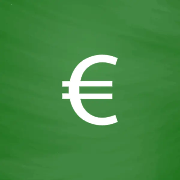 Icône Euro flat. Illustration vectorielle . — Image vectorielle