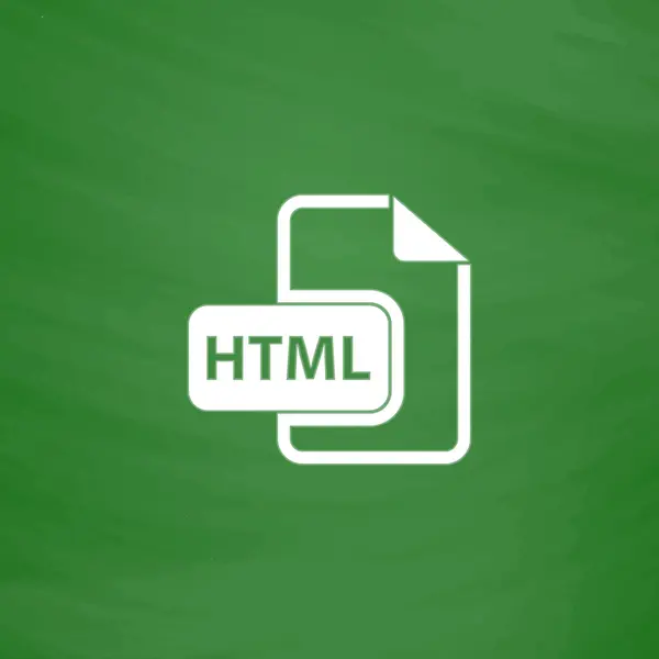 Extensión de archivo HTML icon vector . — Vector de stock