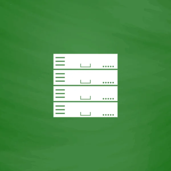 Icono del servidor informático, diseño plano — Archivo Imágenes Vectoriales