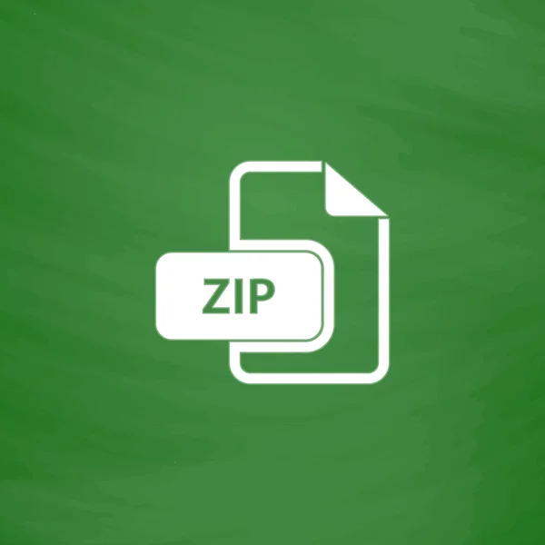 Archivo ZIP extensión de archivo icon vector . — Vector de stock