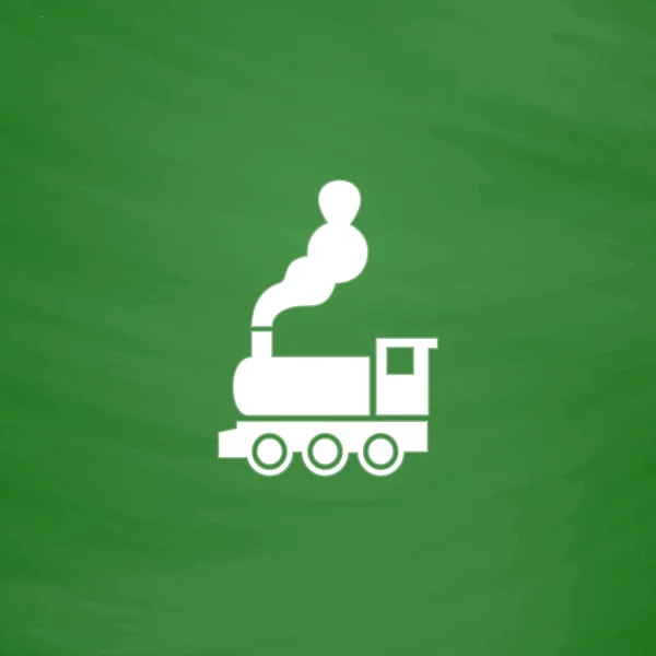 Icono plano de tren — Vector de stock