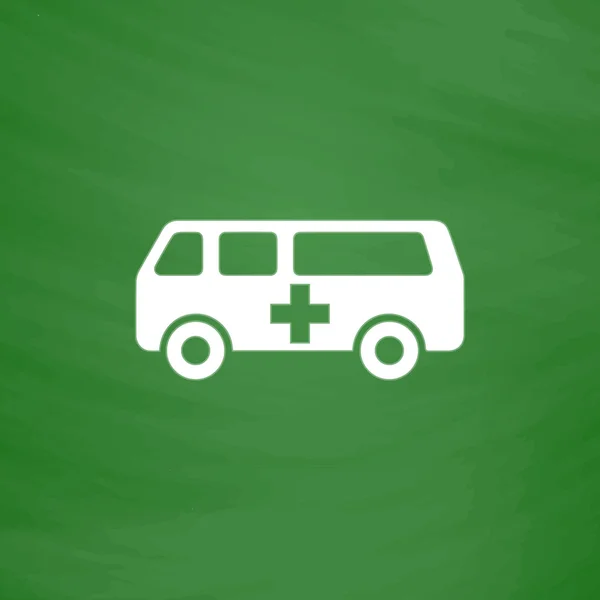 Ambulans Flat ikonen — Stock vektor