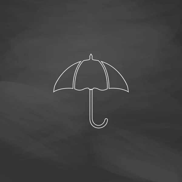 Symbole d'ordinateur parapluie — Image vectorielle