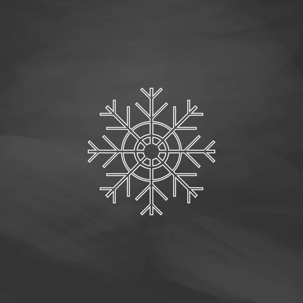 Flocon de neige ordinateur symbole — Image vectorielle