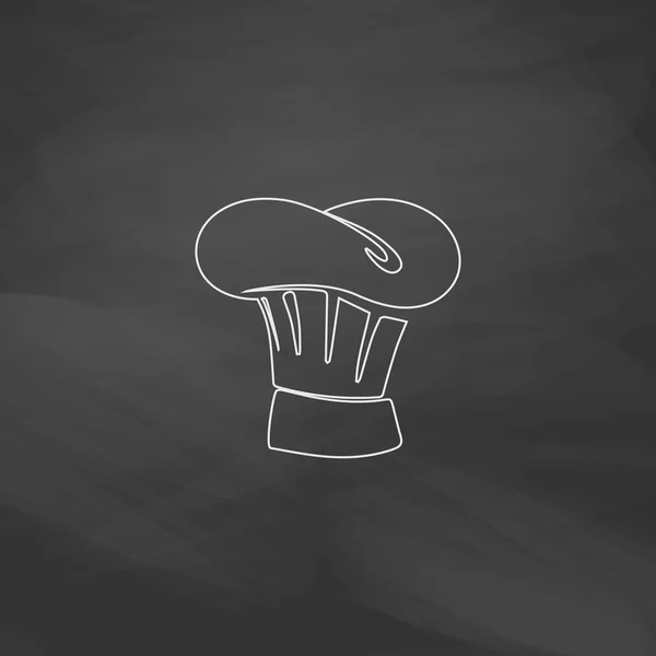 Chef gorra símbolo de ordenador — Vector de stock