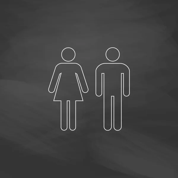 男と女のコンピューター シンボル — ストックベクタ