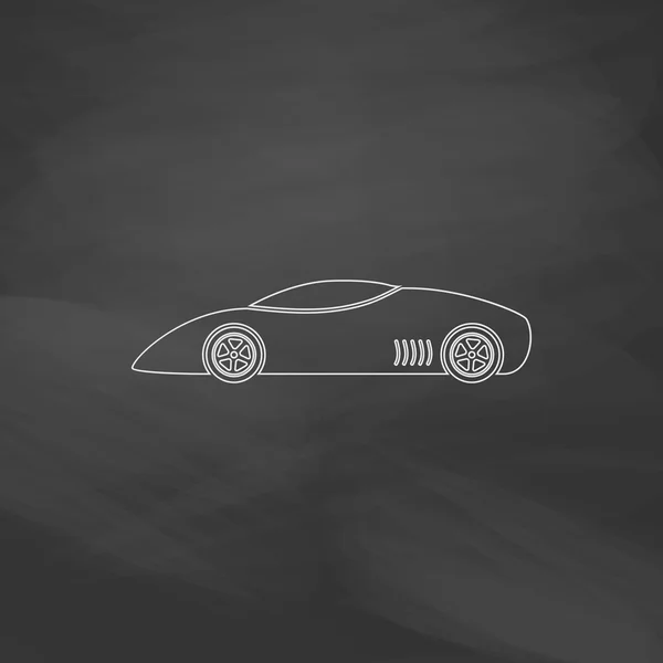 Deporte coche ordenador símbolo — Vector de stock