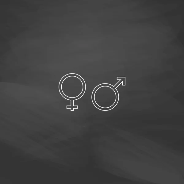 Cinsiyet bilgisayar simgesi — Stok Vektör