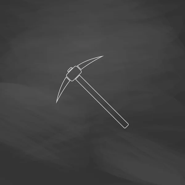 Pickax símbolo de la computadora — Vector de stock