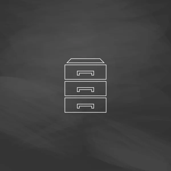 Computersymbol in der Schublade — Stockvektor