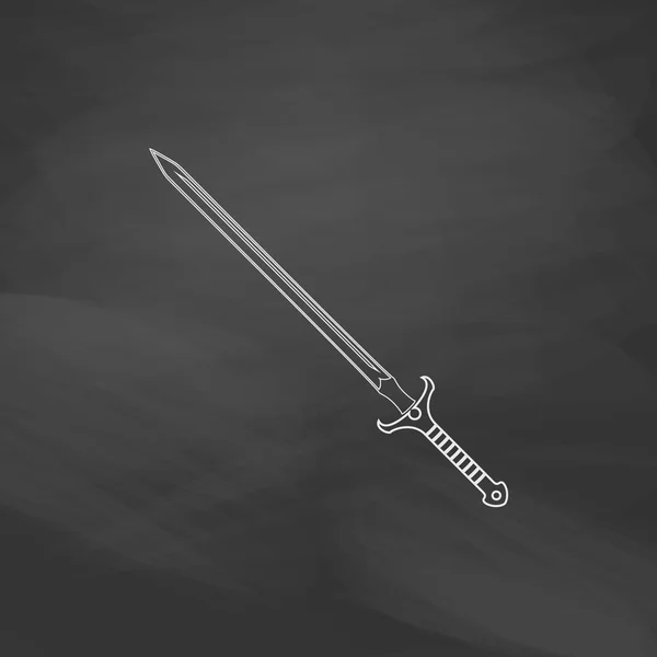 Símbolo de computadora espada — Vector de stock