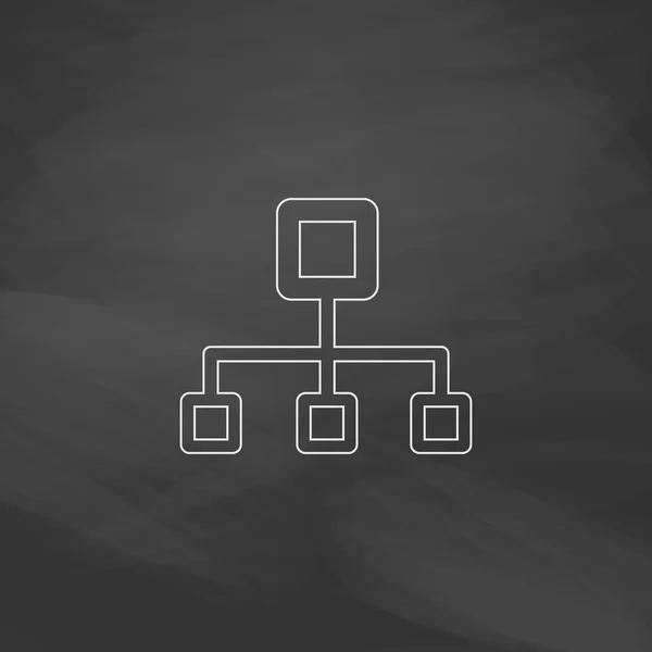 Diagrama de flujo símbolo del ordenador — Vector de stock